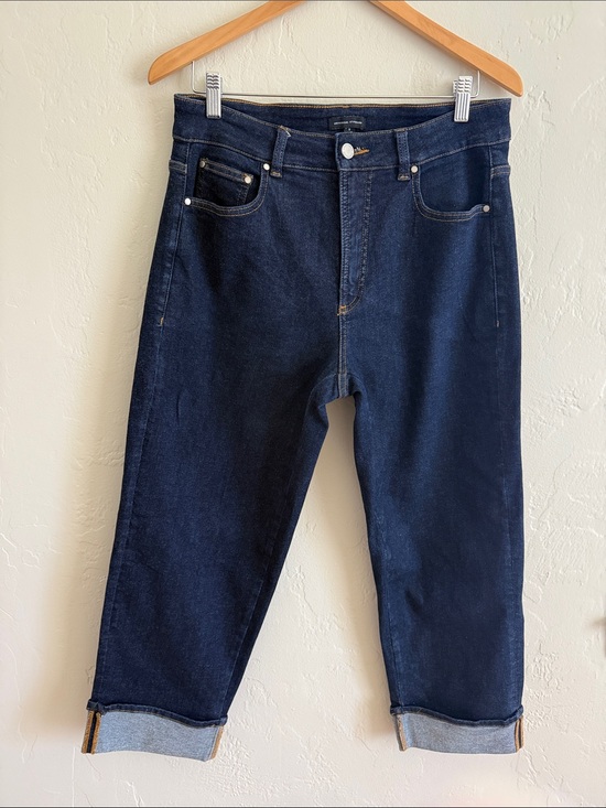 Universal Standard Denim - Universal Standard High-waist Dark Indigo Straight Jeans with Cuff